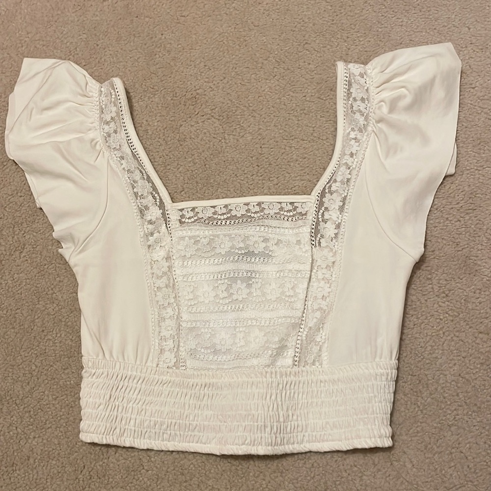 Forever 21 White Ivory Knit Top